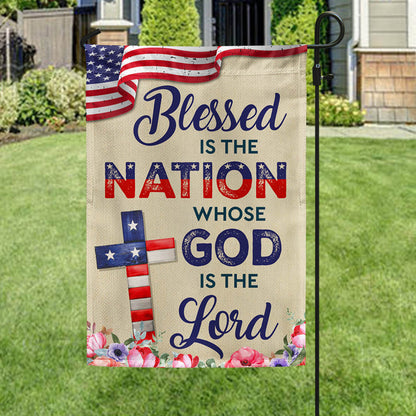 Flagwix American Flag - Blessed Is The Nation Whose  God Is The Lord Patriotic American Flag MLN1376F