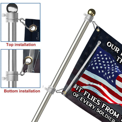 Veteran Flag It Flies From The Last Breath Of Every Soldier BNT415GF