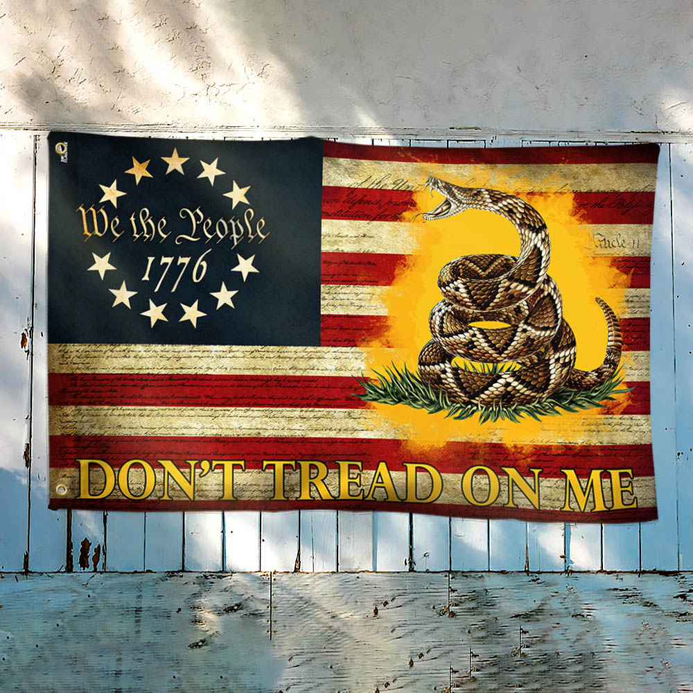 Patriotic Gadsden We The People Don't Tread On Me Grommet Flag MLN2052GF