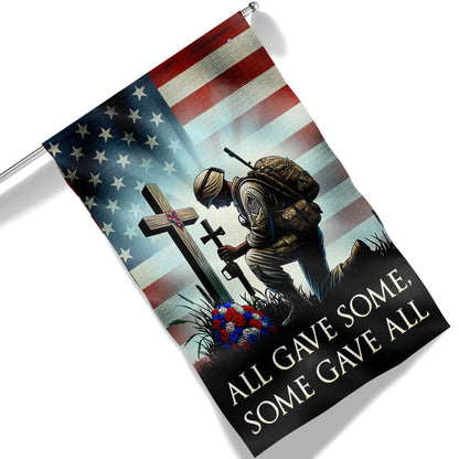 Memorial Day FLAGWIX Veteran Kneeling The Cross  American Soldier All Gave Some Some Gave All Flag MLN2720F