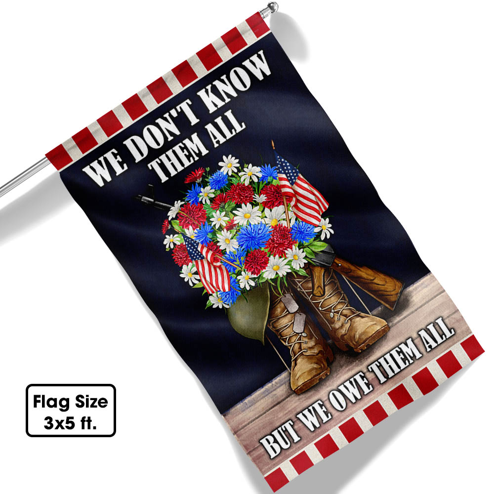 Memorial Day Flag Veterans We Don't Know Them All But We Owe Them All TQN919F