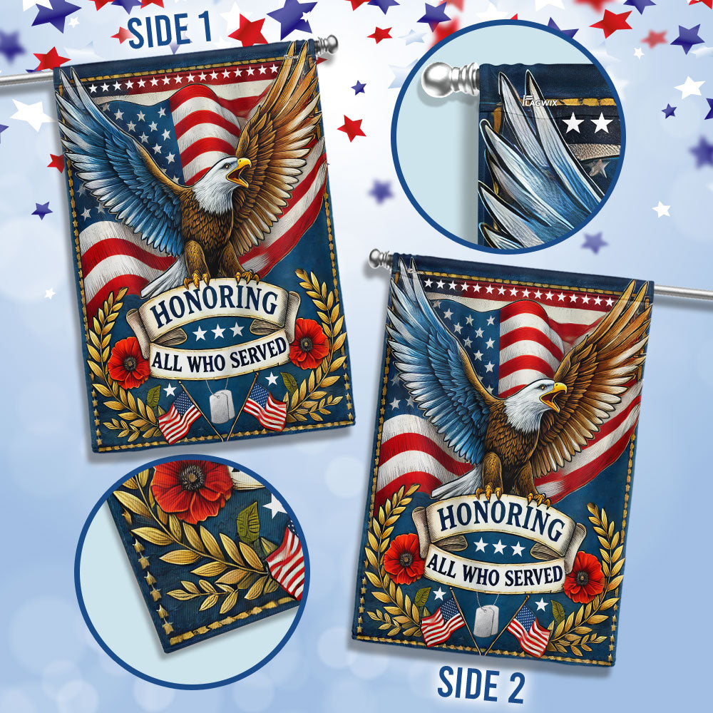 Veterans Day Honoring All Who Served Flag TQN3790F
