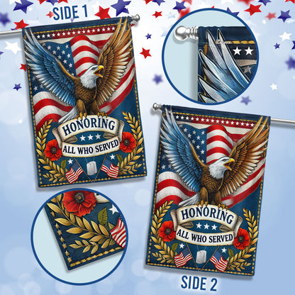 Veterans Day Honoring All Who Served Flag TQN3790F