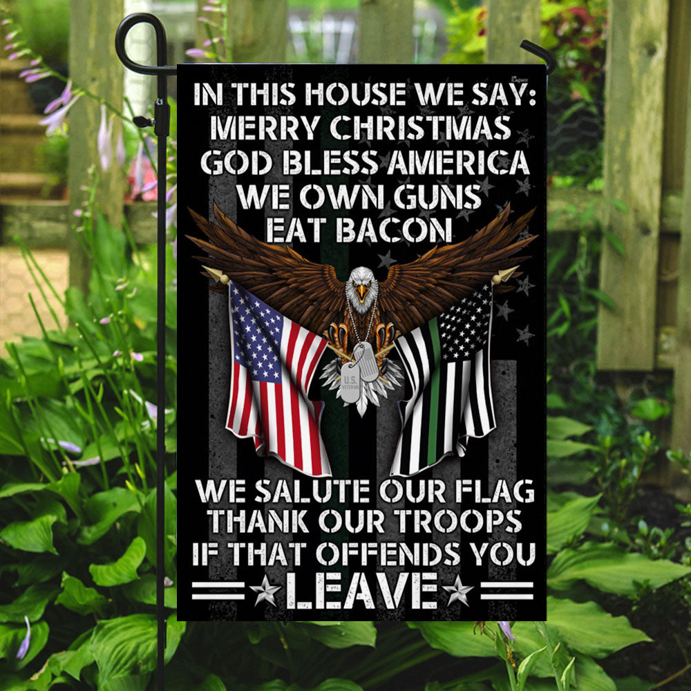 Patriotic Flag In This House We Salute Our Flag DDH2932F