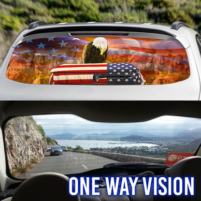 Remembrance American Eagle Honoring All Who Served Rear Window Decal TPT1588CD