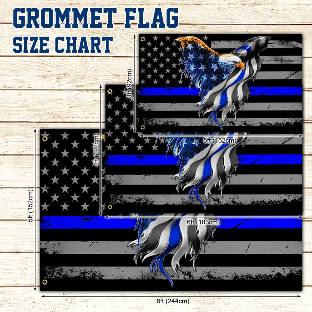 Back the Blue Flag – Thin Blue Line American Eagle Flag THB3440GF