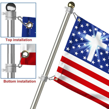 Flagwix American Flag - Christian Cross American One Nation Under God Flag TPT679GF