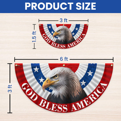 Flagwix American Flag - Eagle God Bless America Non-Pleated Fan Flag MLN3145FL