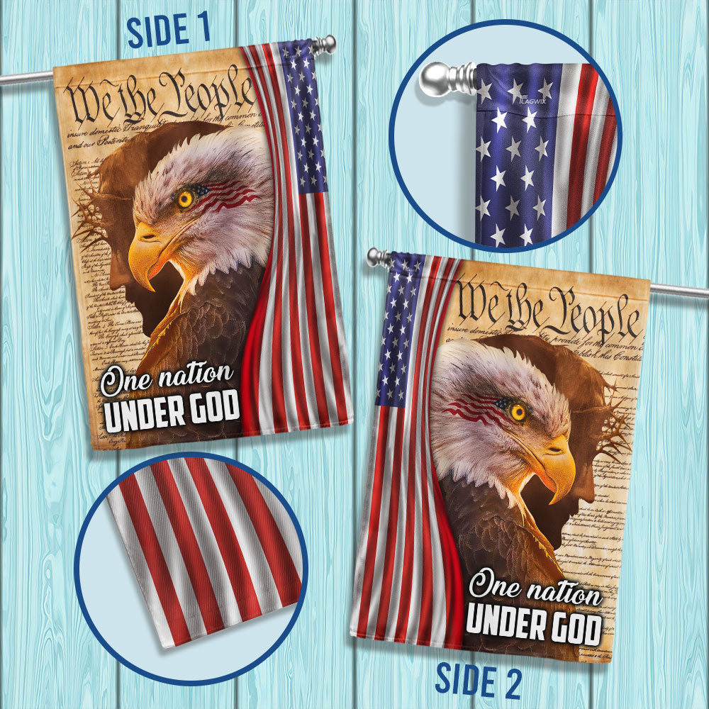 Flagwix American Flag - We The People, One Nation Under God, American Eagle Jesus Flag TPT845F