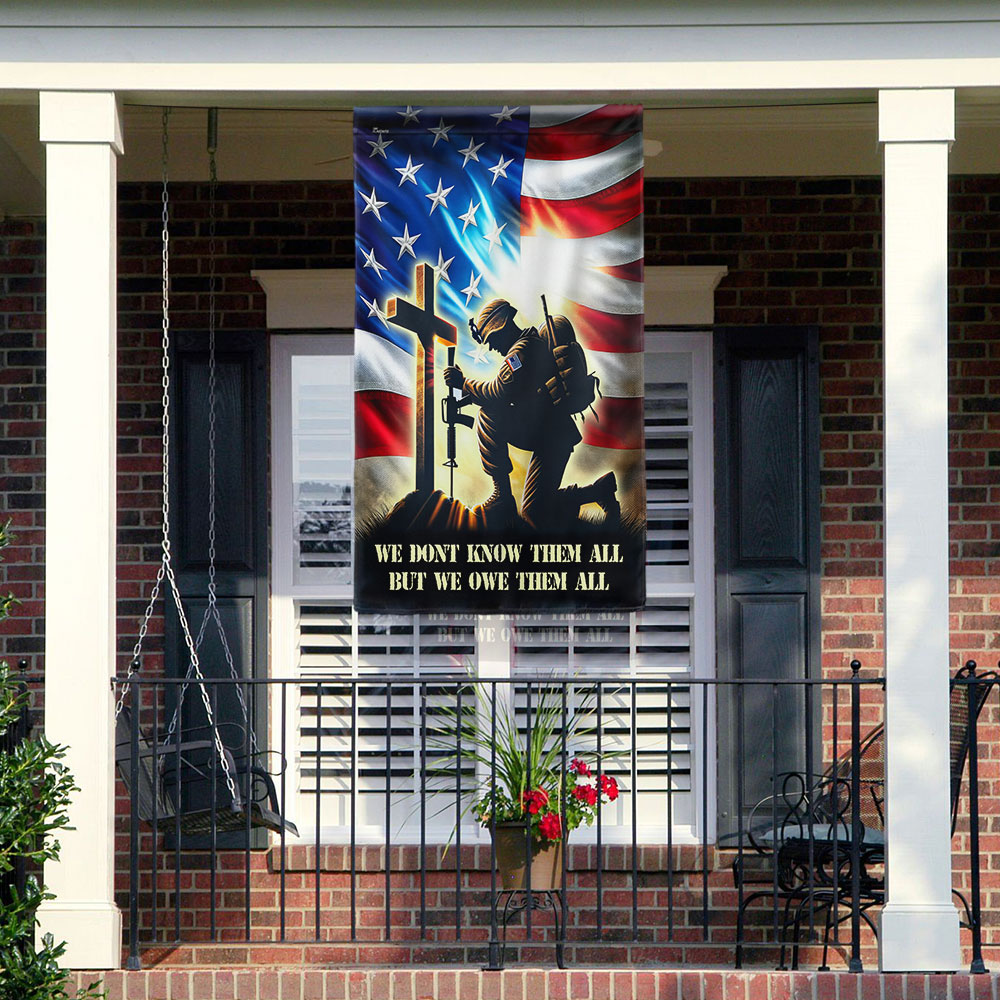 FLAGWIX  Veteran Flag We Don't Know Them All But We Owe Them All MLN2496F