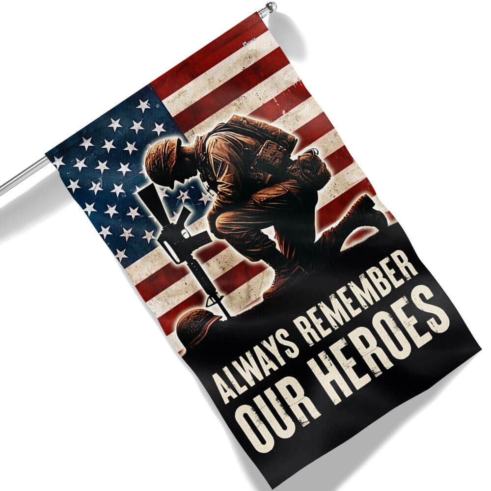 Veterans Day Always Remember Our Heroes Flag TQN3632F