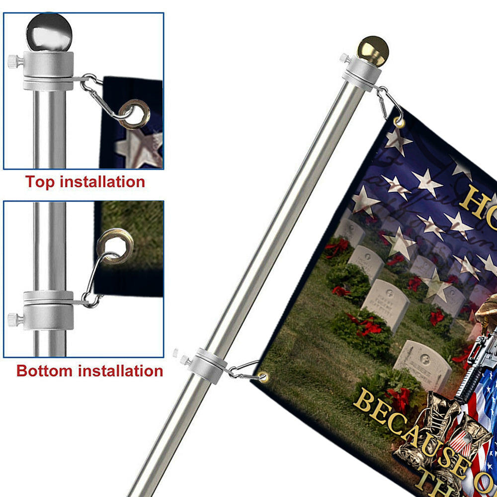 Veteran Grommet Flag Home of the Free, Because of the Brave ANT269GFv1