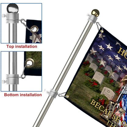Veteran Grommet Flag Home of the Free, Because of the Brave ANT269GFv1