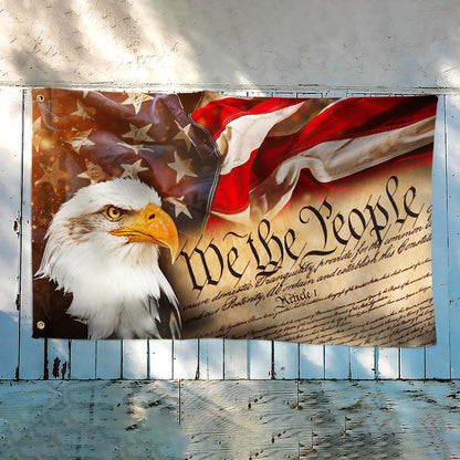 We The People, American Patriot, American Eagle Grommet Flag THH3719GF