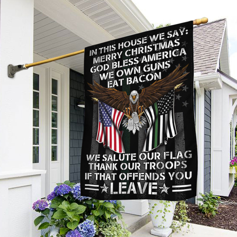 Patriotic Flag In This House We Salute Our Flag DDH2932F