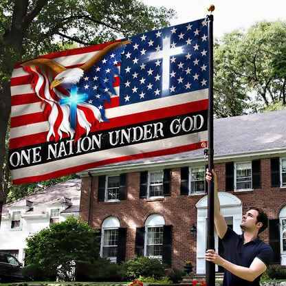 One Nation Under God, Christian Cross, American Flag TPT12GF