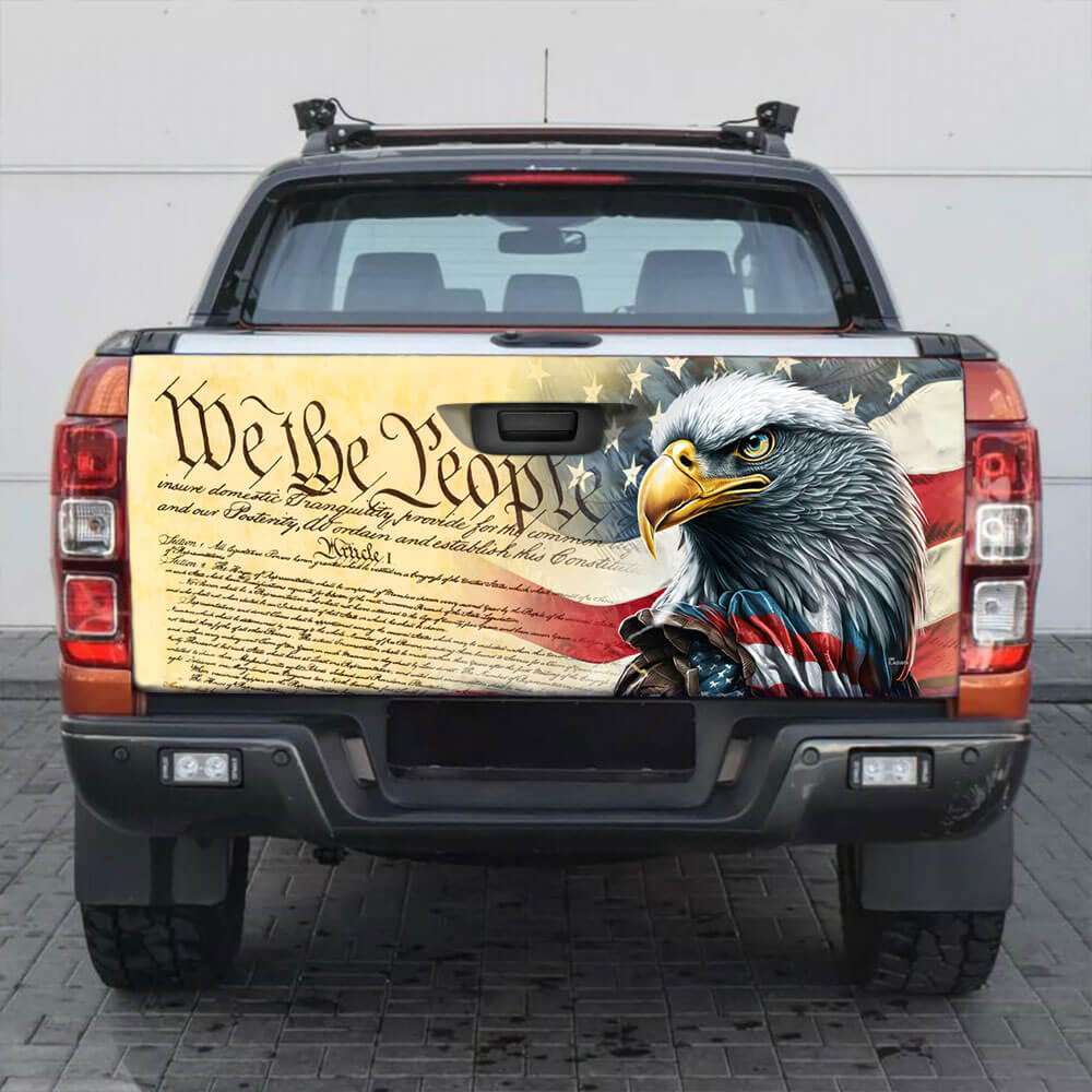We The People. Patriotic American Eagle Truck Tailgate Decal Sticker Wrap TPT780TD