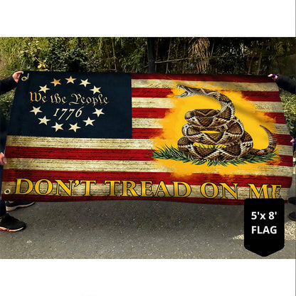 Patriotic Gadsden We The People Don't Tread On Me Grommet Flag MLN2052GF