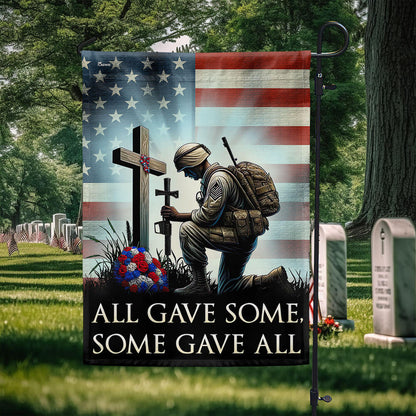 Memorial Day FLAGWIX Veteran Kneeling The Cross  American Soldier All Gave Some Some Gave All Flag MLN2720F