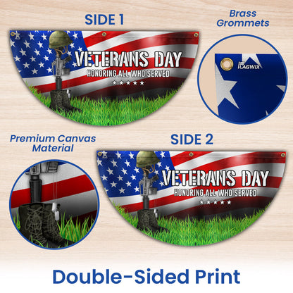 Veterans Day Honoring All Who Served Non-Pleated Fan Flag MLN3986FL