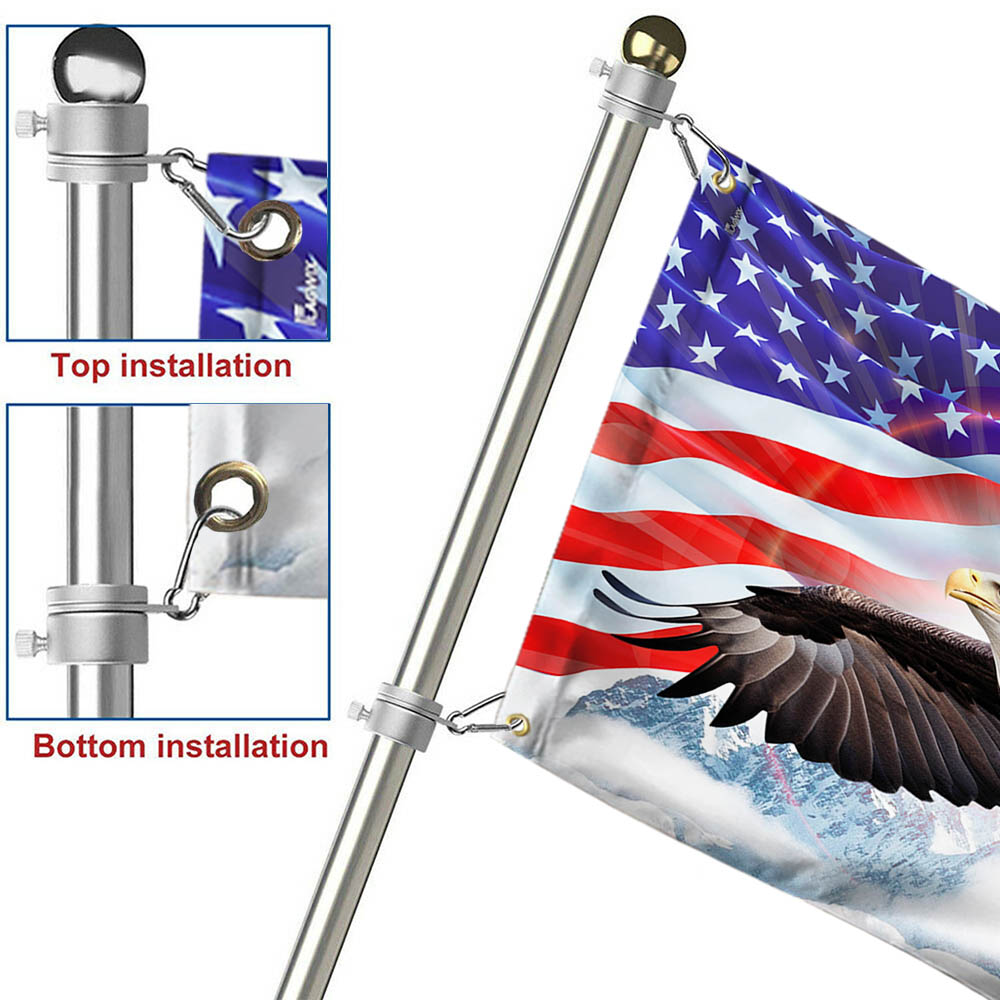 Patriotic Bald Eagle American Grommet Flag TQN1952GF