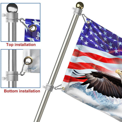 Patriotic Bald Eagle American Grommet Flag TQN1952GF