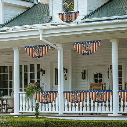 Patriotic Eagle American Non-Pleated Fan Flag MLN3355FL