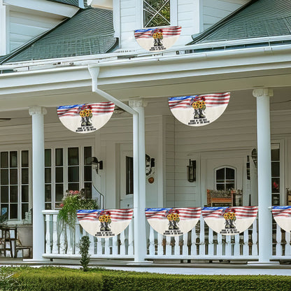 Memorial Day Veterans, Home Of The Free American Non-Pleated Fan Flag TPT1645FL