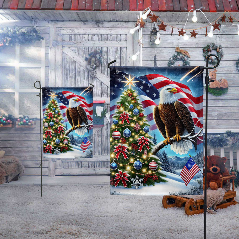 Patriot Eagle Christmas Tree Flag MLN4457F