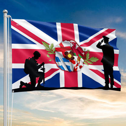 UK Armed Forces Day Veterans Day Grommet Flag PHB33PMN