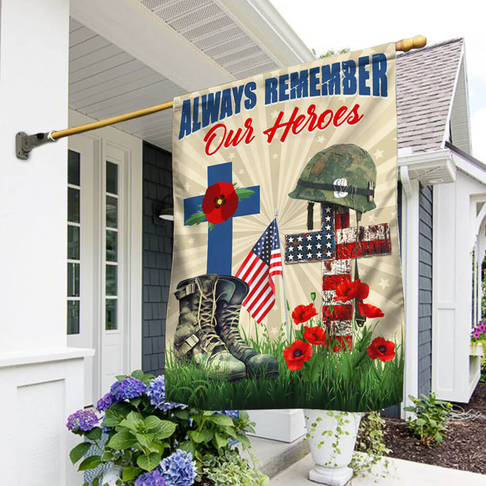 Memorial Day Remember Soldiers Always Remember Our Heroes Veteran Flag MLN1293F