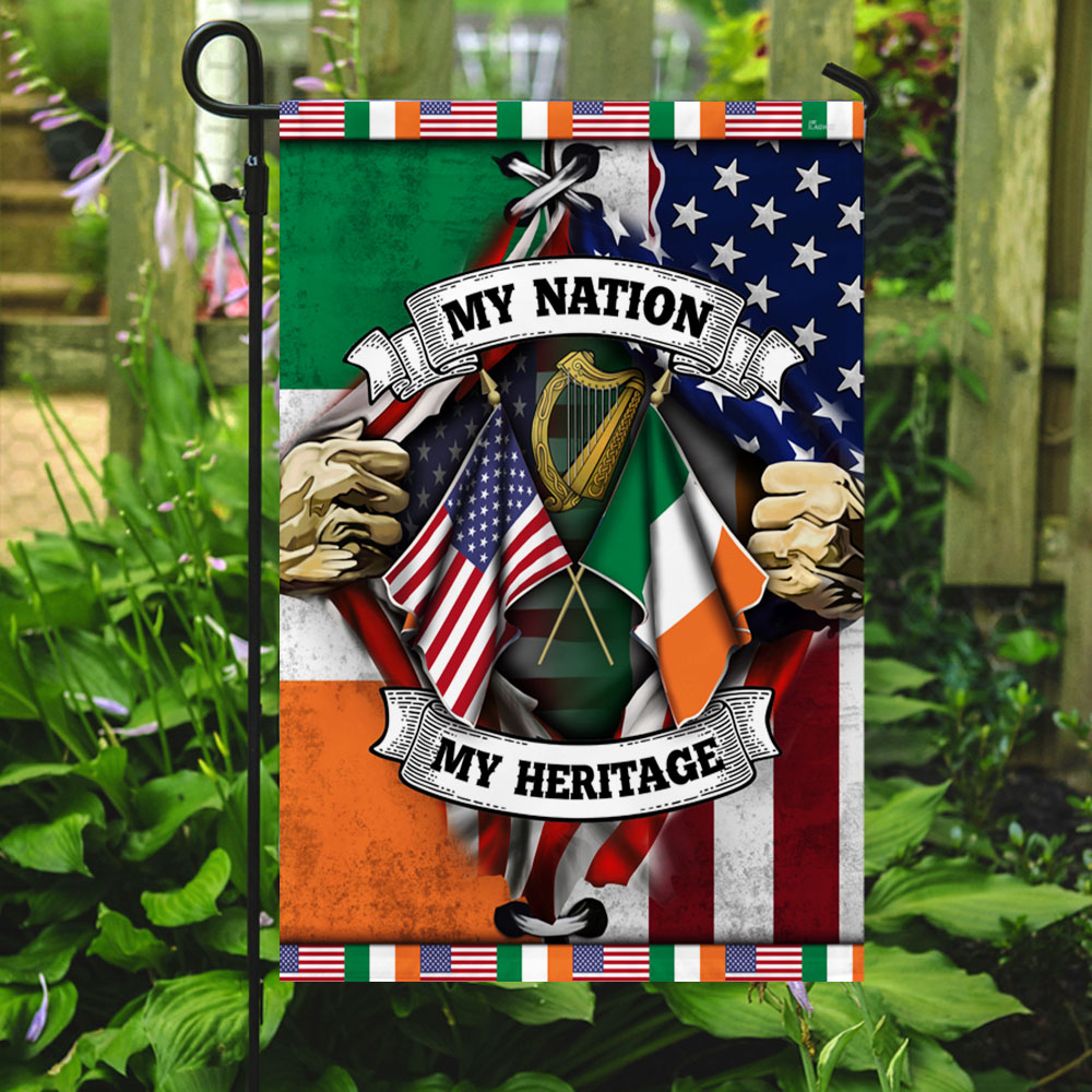 Celtic Cross Flag Irish By Blood American By Birth Patriot By Choice DDH3129F
