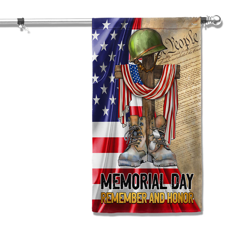 FLAGWIX Memorial Day Remember and Honor Veteran American Patriot We The People Flag MLN2754F