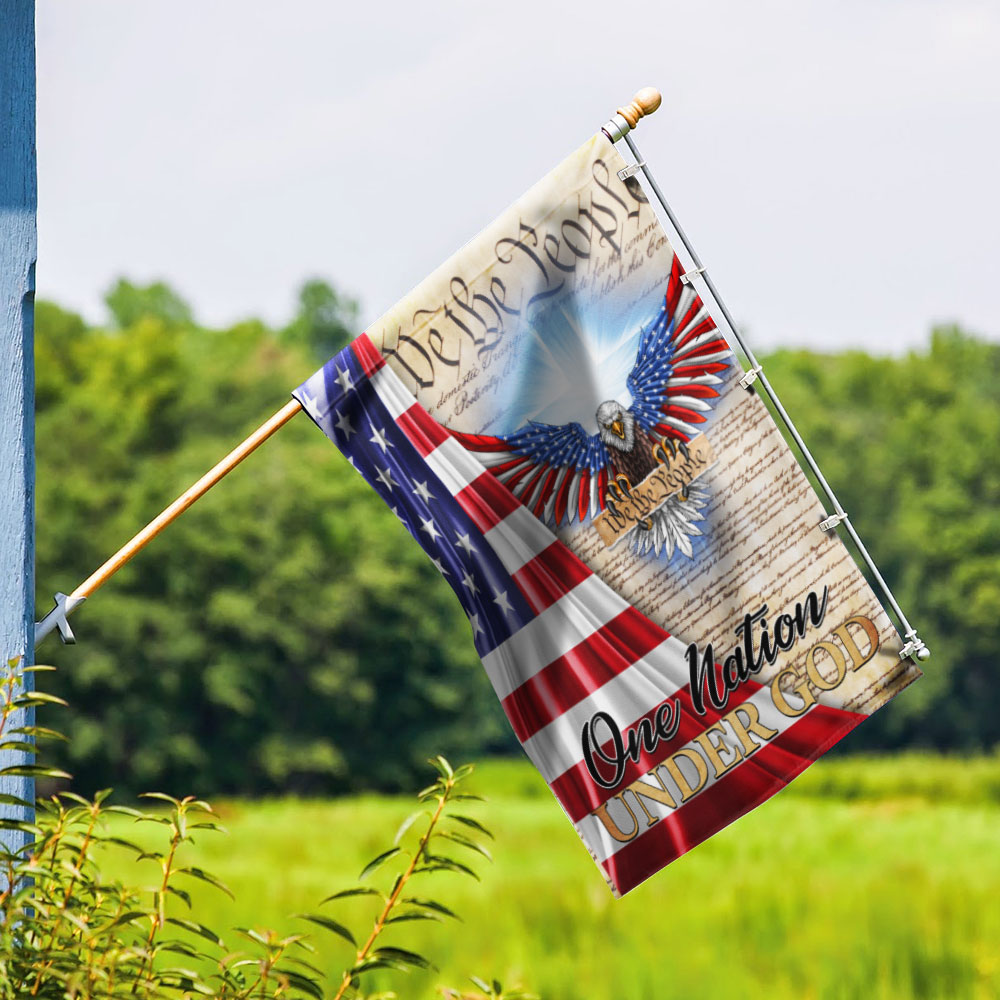 One Nation Under God Patriot Eagle Flag MLN1351F