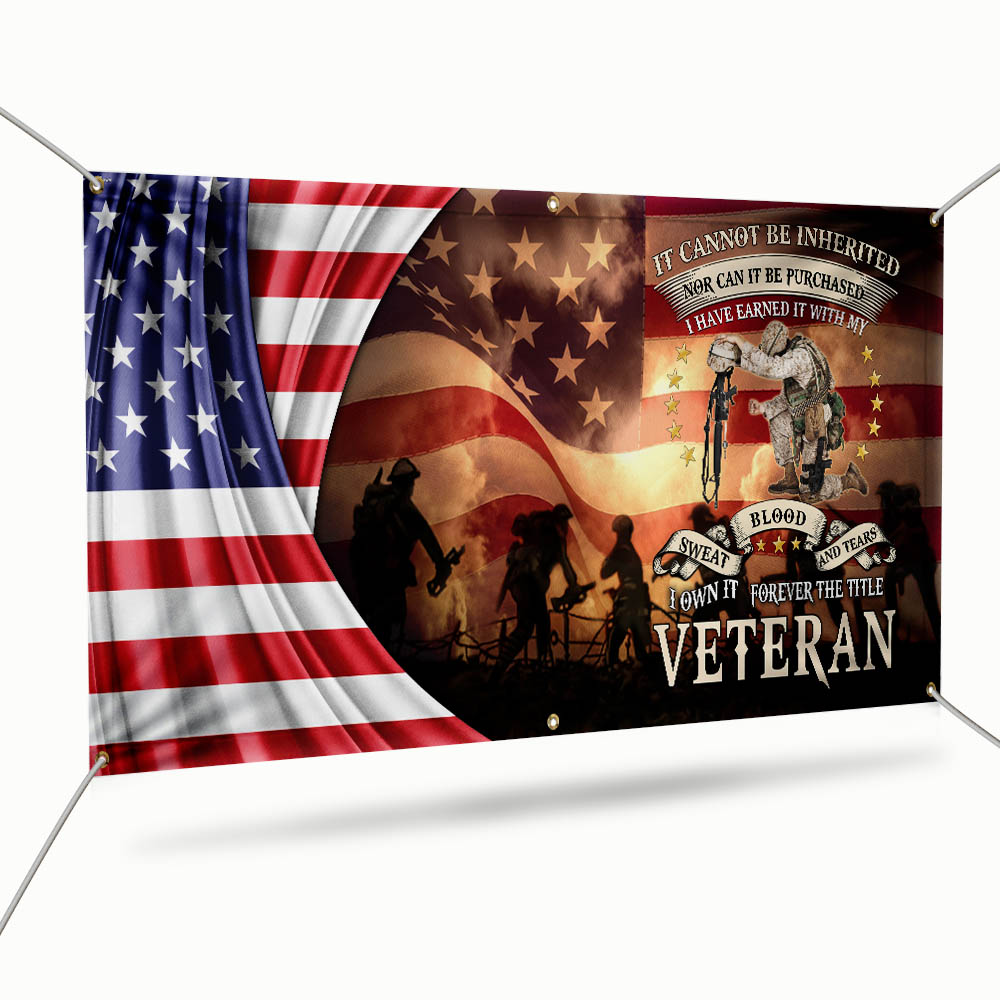 Memorial Day Veteran Memorial Forever The Title Veteran Fence Banner MLN2658FB