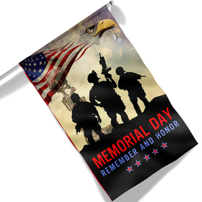 Memorial Day Veteran Remember And Honor Two-Sided Flag TPT781F