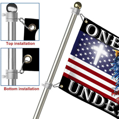 One Nation Under God American Eagle Grommet Flag 3-Day Shipping