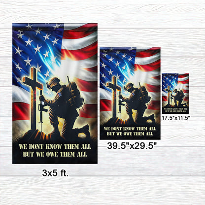 FLAGWIX  Veteran Flag We Don't Know Them All But We Owe Them All MLN2496F