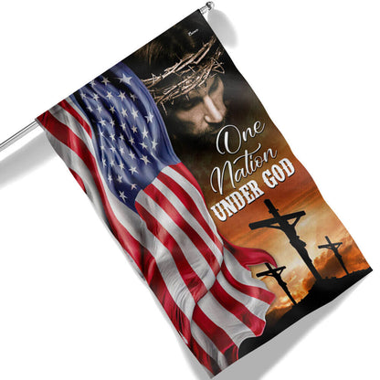 Flagwix American Flag - One Nation Under God, Jesus Christian American Eagle Flag TPT846Fv1