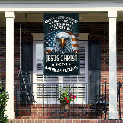 Memorial Day FLAGWIX Patriotic Eagle Veteran Flag Only Two Defining Forces  Have Ever  Offered To  Die For You  Jesus Christ And The American Veteran Flag MLN2763F