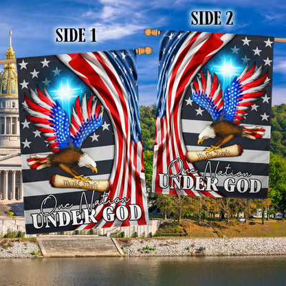 One Nation Under God Patriot Eagle We The People Flag MLN1350F
