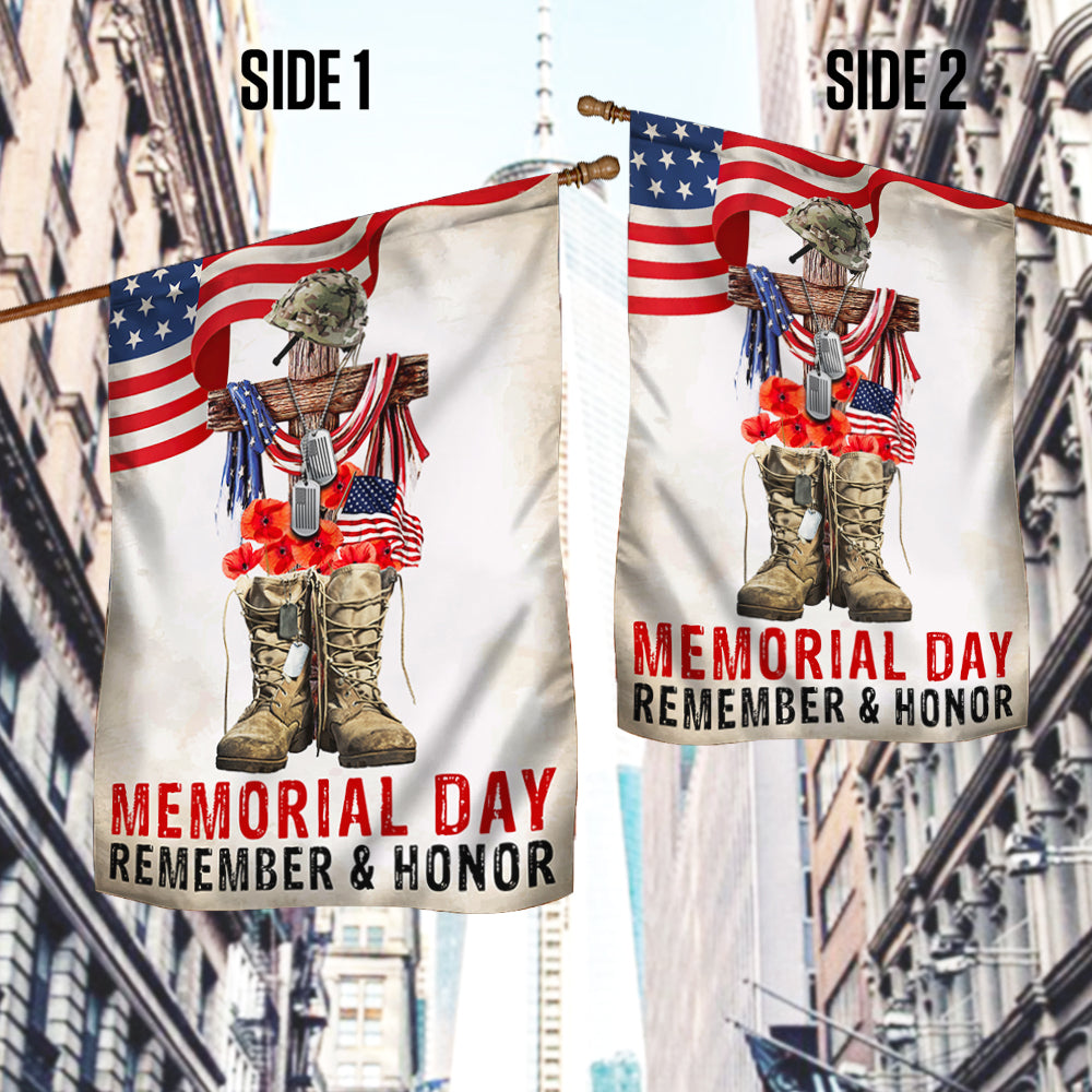 Memorial Day Remember And Honor, US Veteran Flag TPT799F