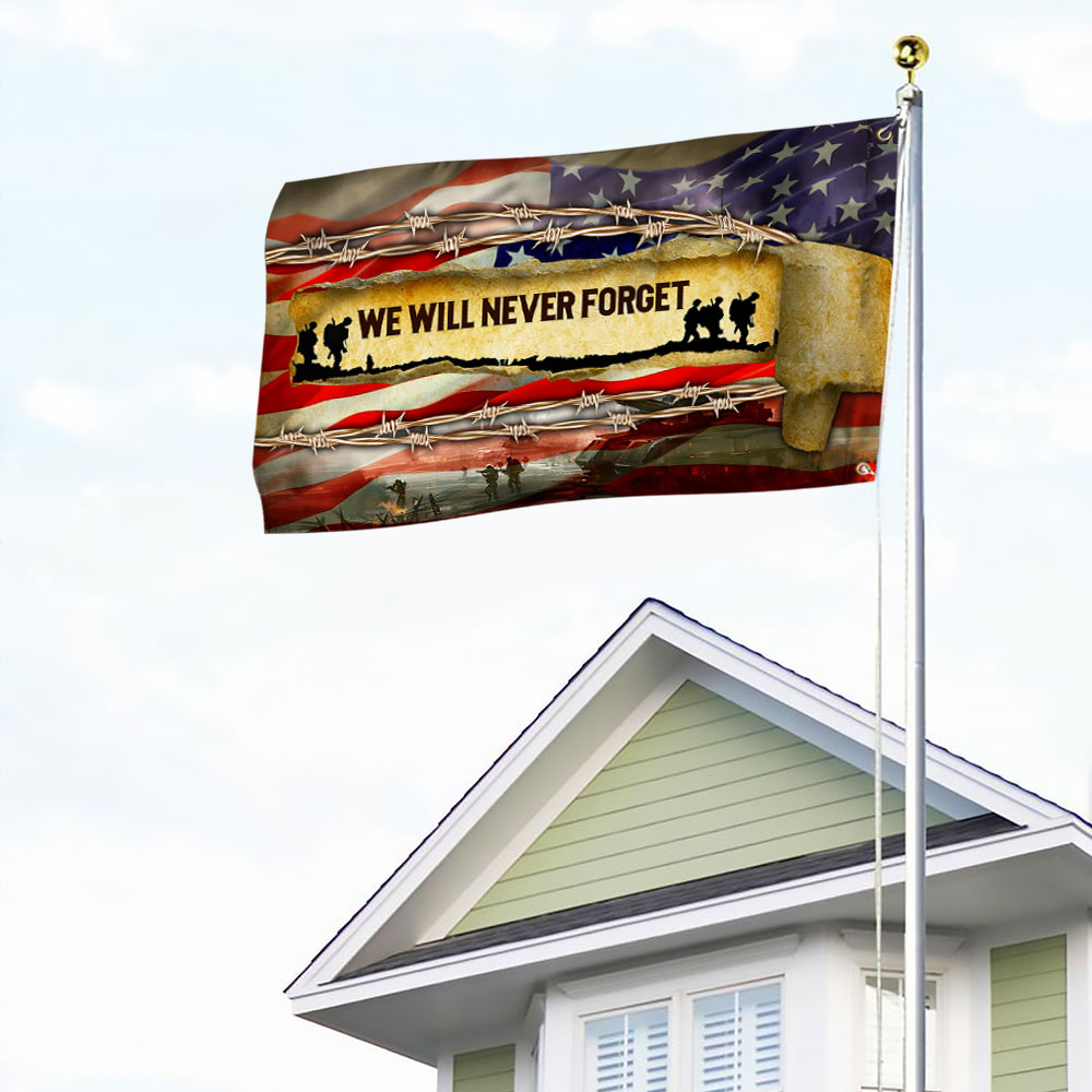 Veteran Grommet Flag We Will Never Forget BNN205GF