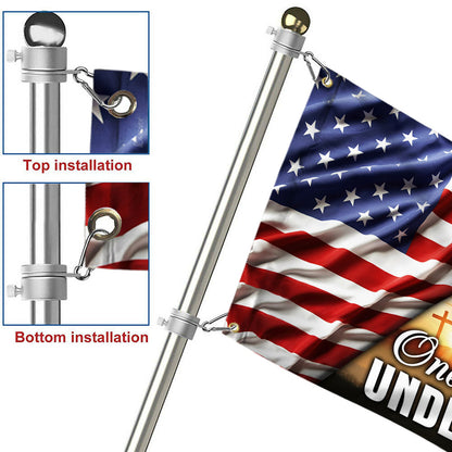 Patriotic Eagle American Flag One Nation Under God Grommet Flag MLN192GF