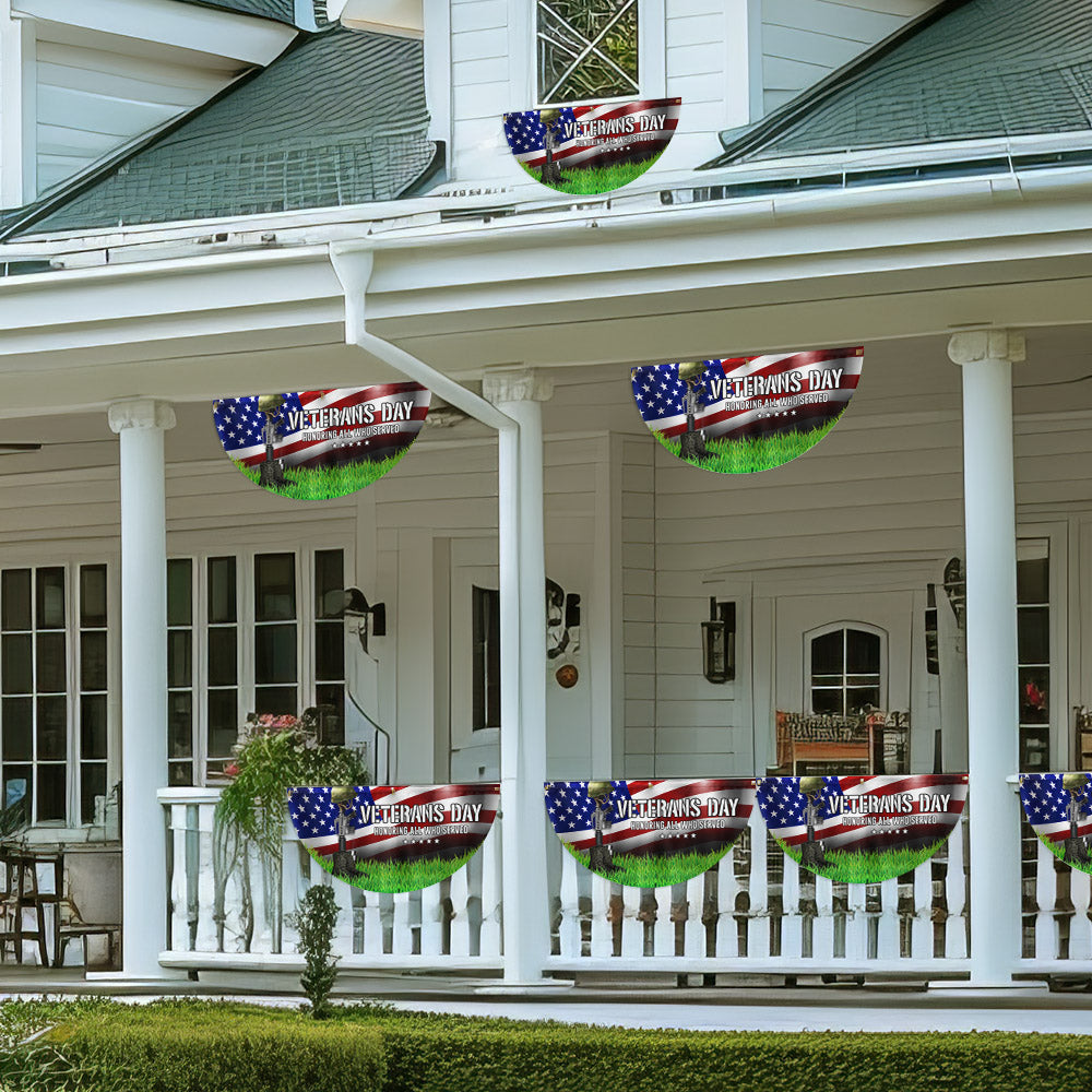 Veterans Day Honoring All Who Served Non-Pleated Fan Flag MLN3986FL