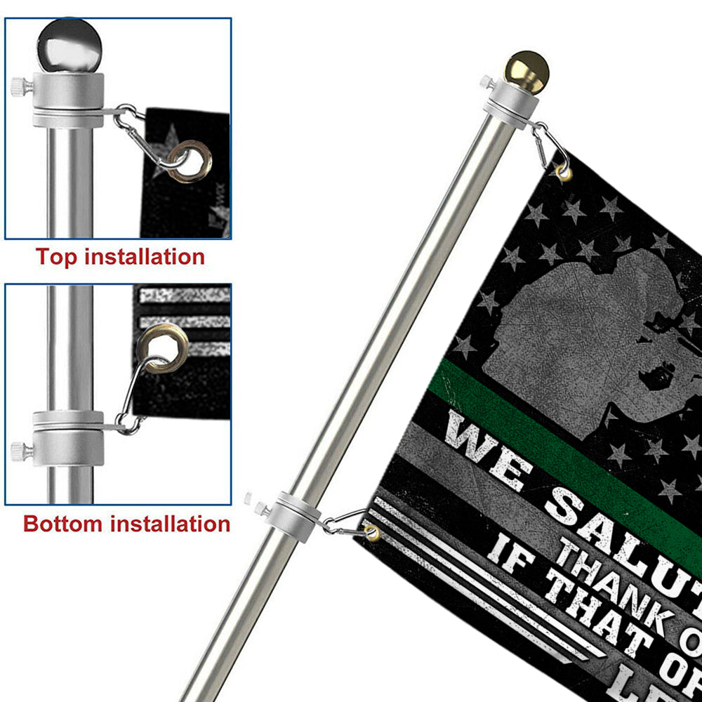 Veteran Grommet Flag Thin Green Line Patriotism ANT337GF