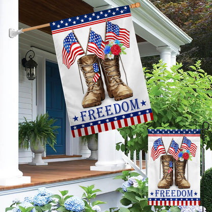 Flagwix American Flag - Veteran Boots Freedom Independence Day Patriotic Flag MLN1422F