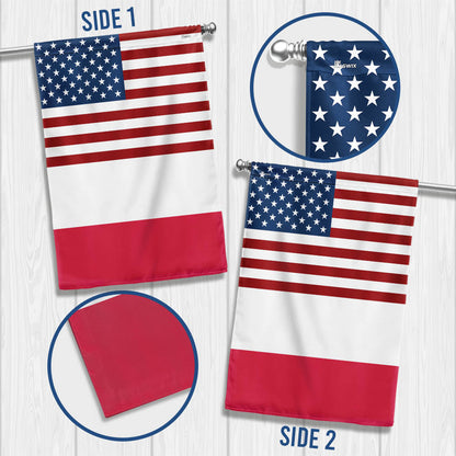 USA and Poland Garden Flag LHB131TTH