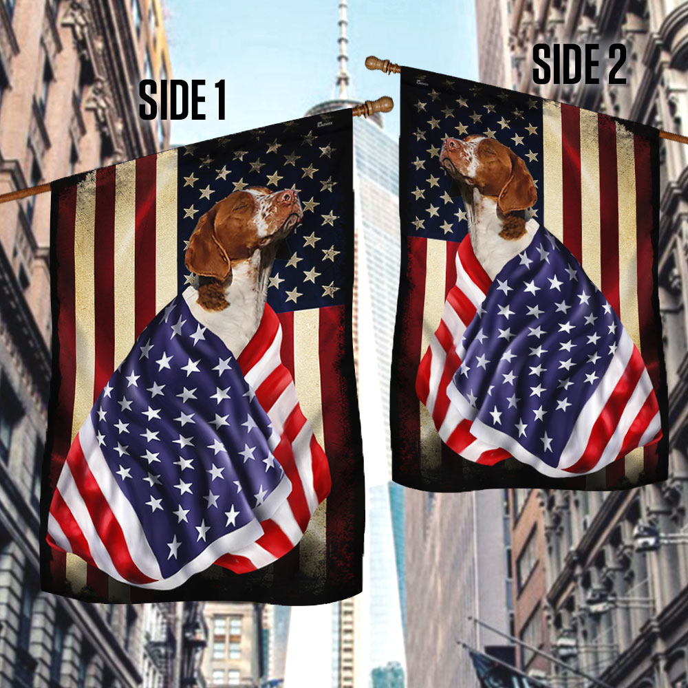 Brittany Spaniel American Patriot Flag BNL40Fv63