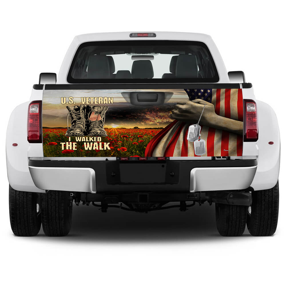 U.S. Veteran I Walked The Walk Truck Tailgate Wrap